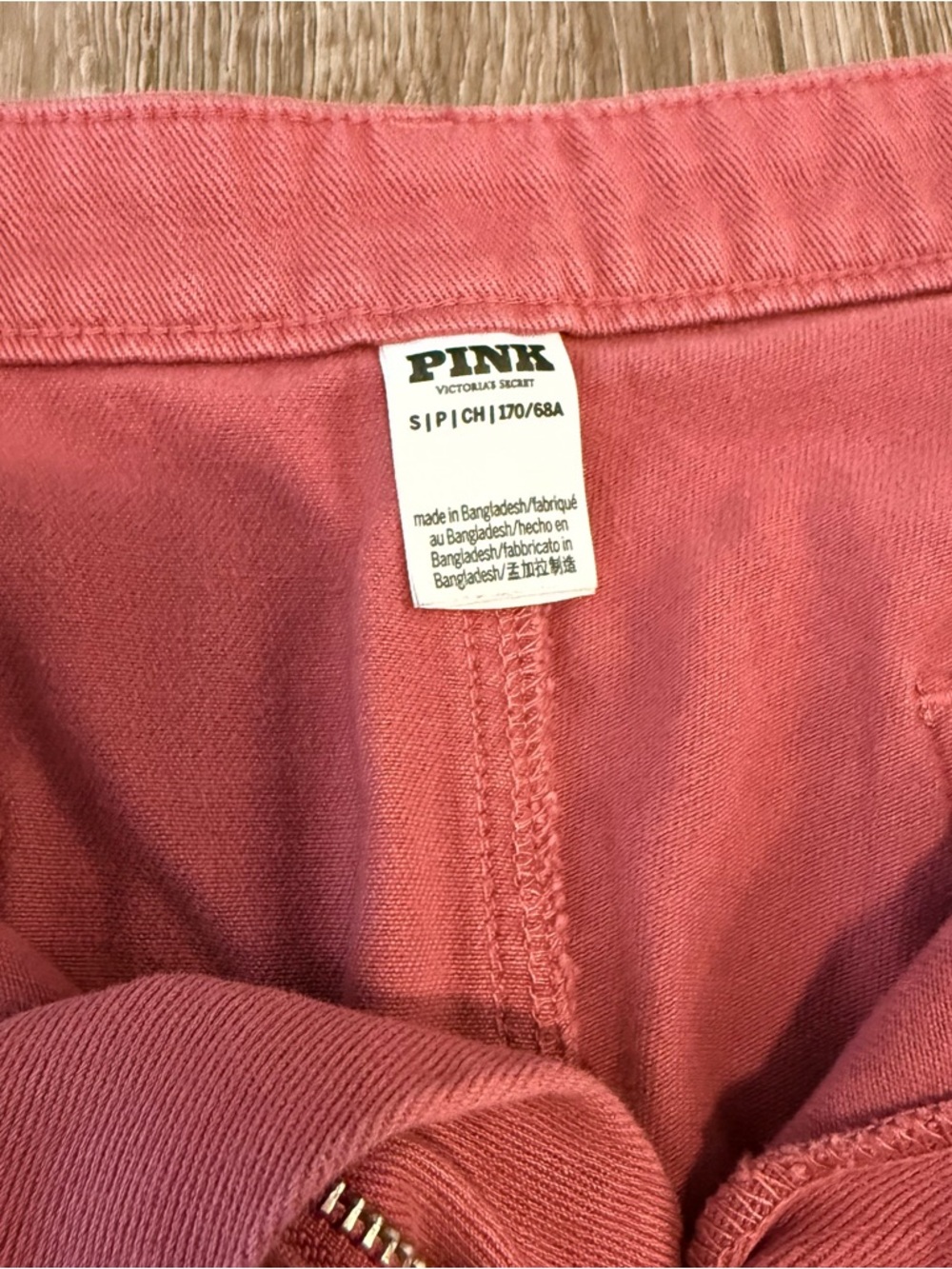 PINK Victoria's Secret Utility Cargo Pants Small Mauve Pink Wide Leg Cotton Y2K - Picture 4 of 6